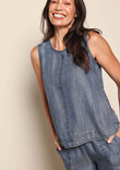 The Luxe Lyocell Tank – Indigo