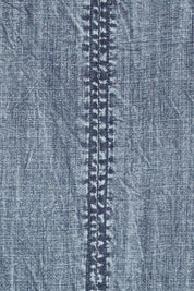 Product shot of the The Luxe Lyocell Tank – Indigo in colour Indigo, showing detail