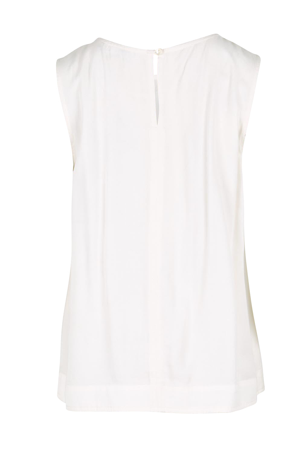 Product shot of the The Luxe Lyocell Tank – Ivory in colour Ivory, from the back
