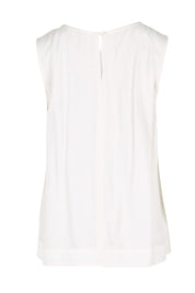 Product shot of the The Luxe Lyocell Tank – Ivory in colour Ivory, from the back