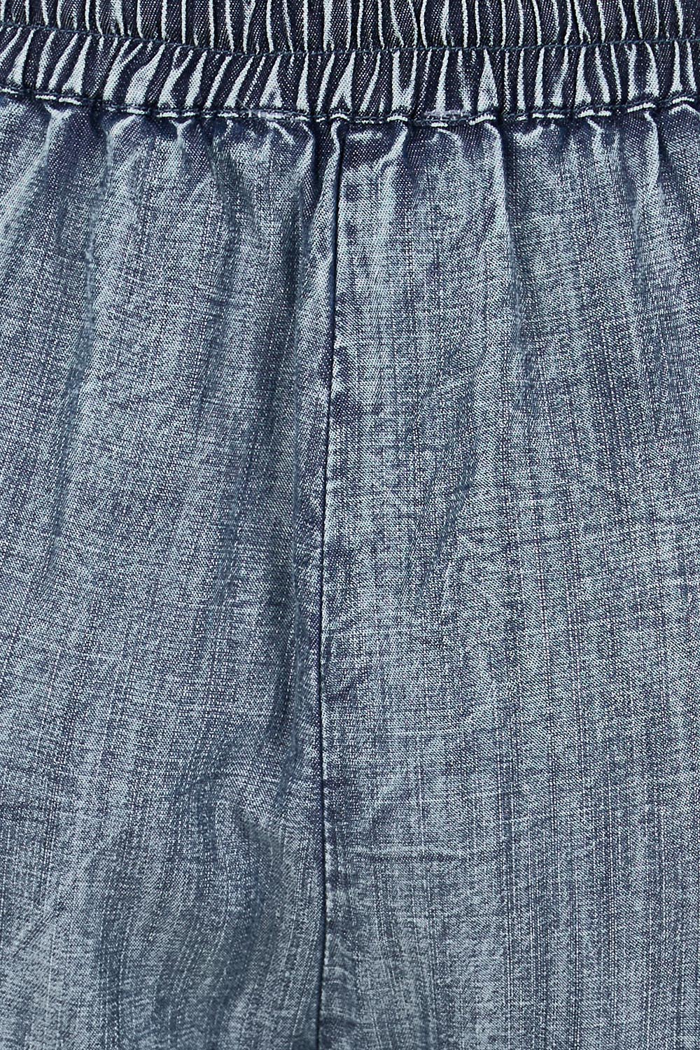 Product shot of the The Luxe Lyocell Pull On Shorts – Indigo in colour Indigo, showing detail