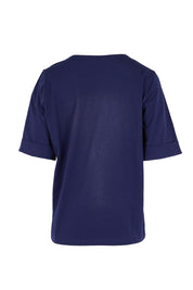 Product shot of the The Keepers Relaxed Fit Tee – Navy in colour Navy, from the back