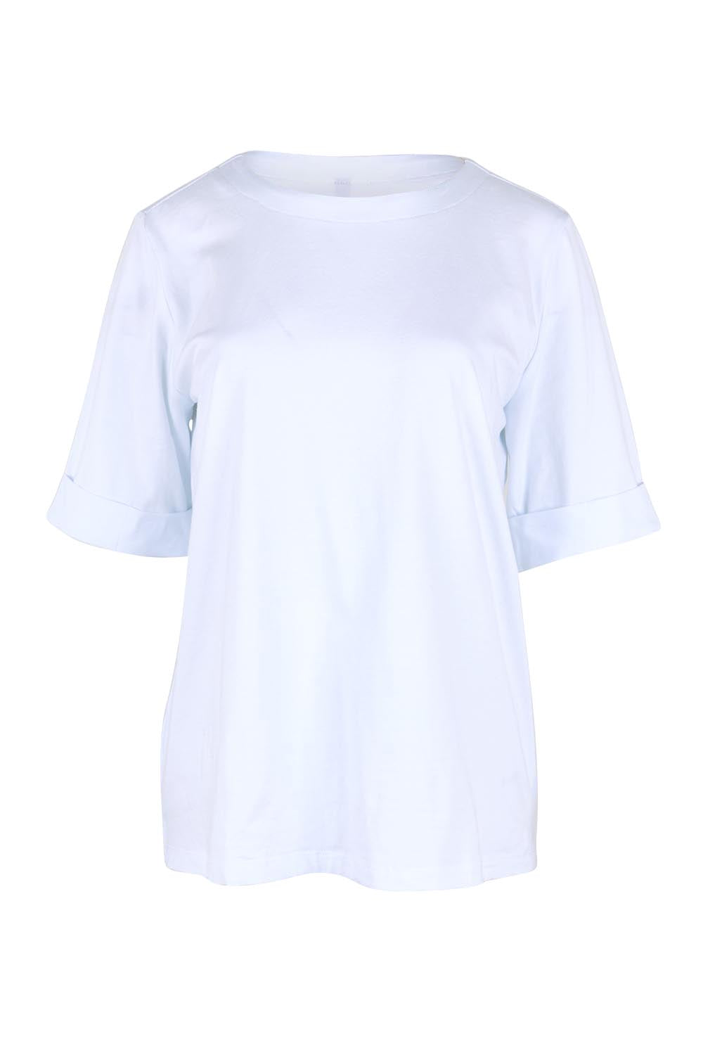 Product shot of the The Keepers Relaxed Fit Tee – White in colour White, from the front