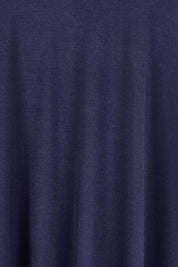 Product shot of the The Easy Wear Bamboo Tee Dress – Navy in colour Navy, showing detail