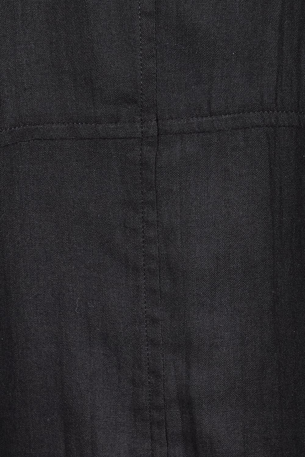 Product shot of the The Summer Cotton Shift Dress With Pockets – Ink in colour Ink, showing detail