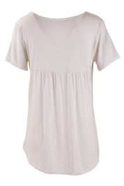 Product shot of The Bamboo Tee in colour White (White), from the back