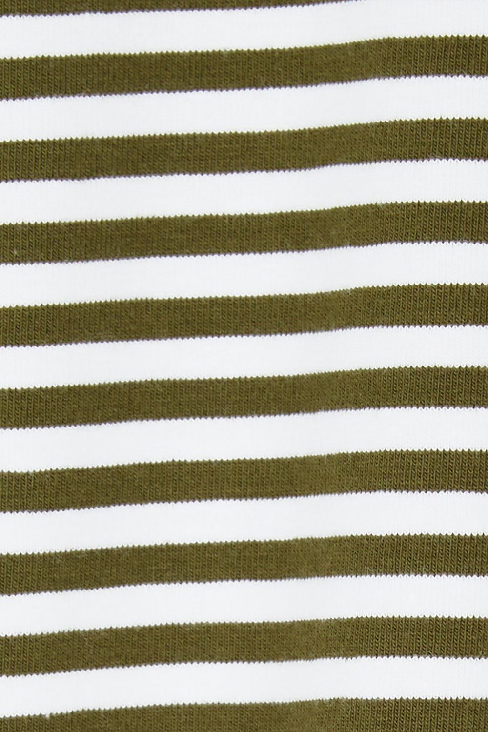 Product shot of The Striped Half Sleeve Tee in colour Khakiwhite (White), detail