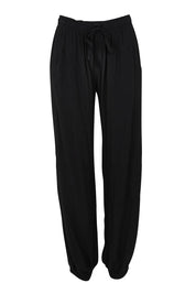 Product shot of The Soft Utility Pant in colour Black (Black), from the front