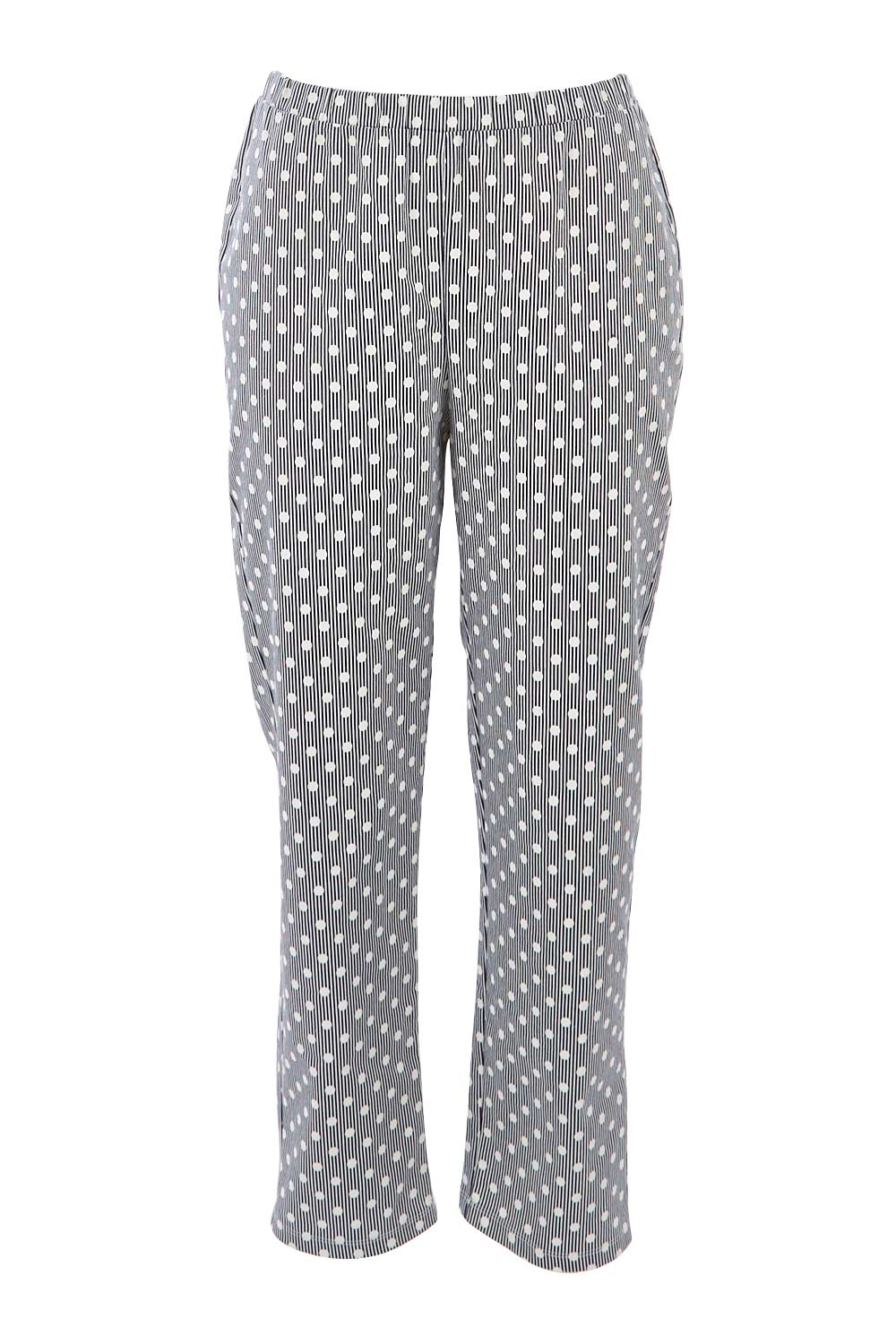 Product shot of The Stretch Spot Pant in colour Navy (Blue), from the front