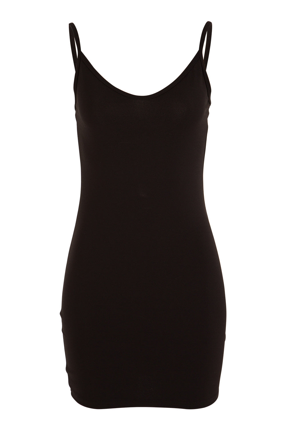 Product shot of The Essential Shapewear Slip in colour Black (Black), from the front