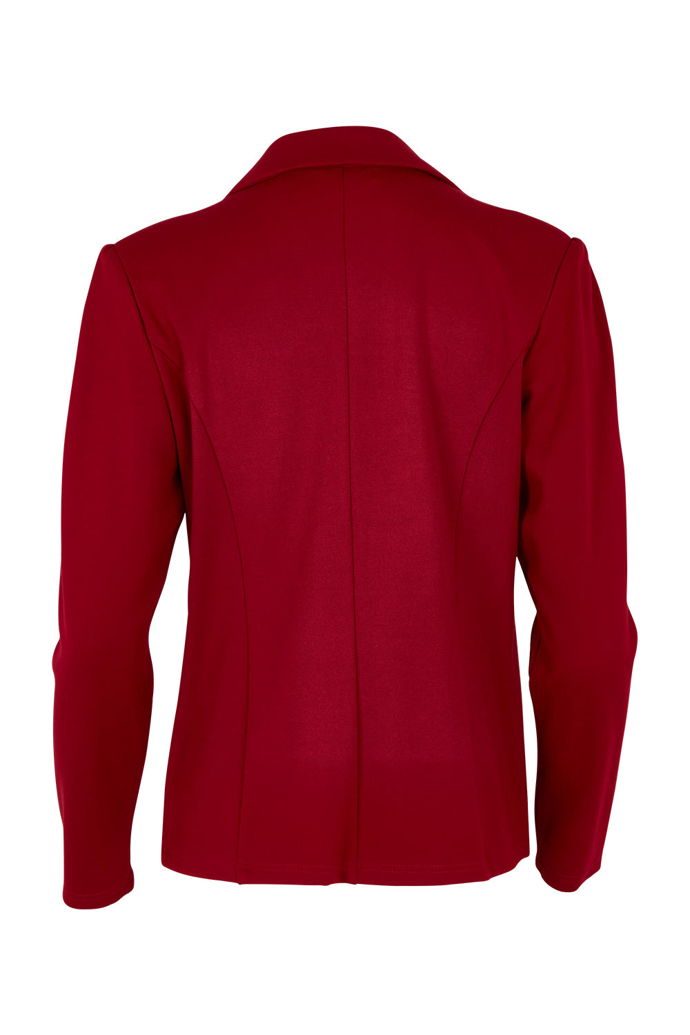Product shot of The Ponte Blazer in colour Brick (Red), from the back