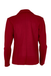 Product shot of The Ponte Blazer in colour Brick (Red), from the back