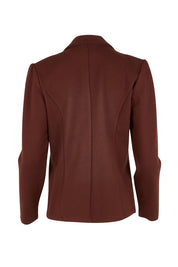 Product shot of The Ponte Blazer in colour Chocolate, from the back