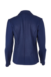 Product shot of The Ponte Blazer in colour Navy (Blue), from the back