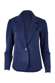Product shot of The Ponte Blazer in colour Navy (Blue), from the front