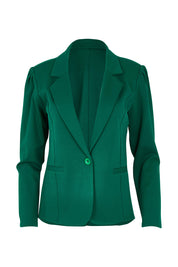 Product shot of The Ponte Blazer in colour Pinegreen (Green), from the front