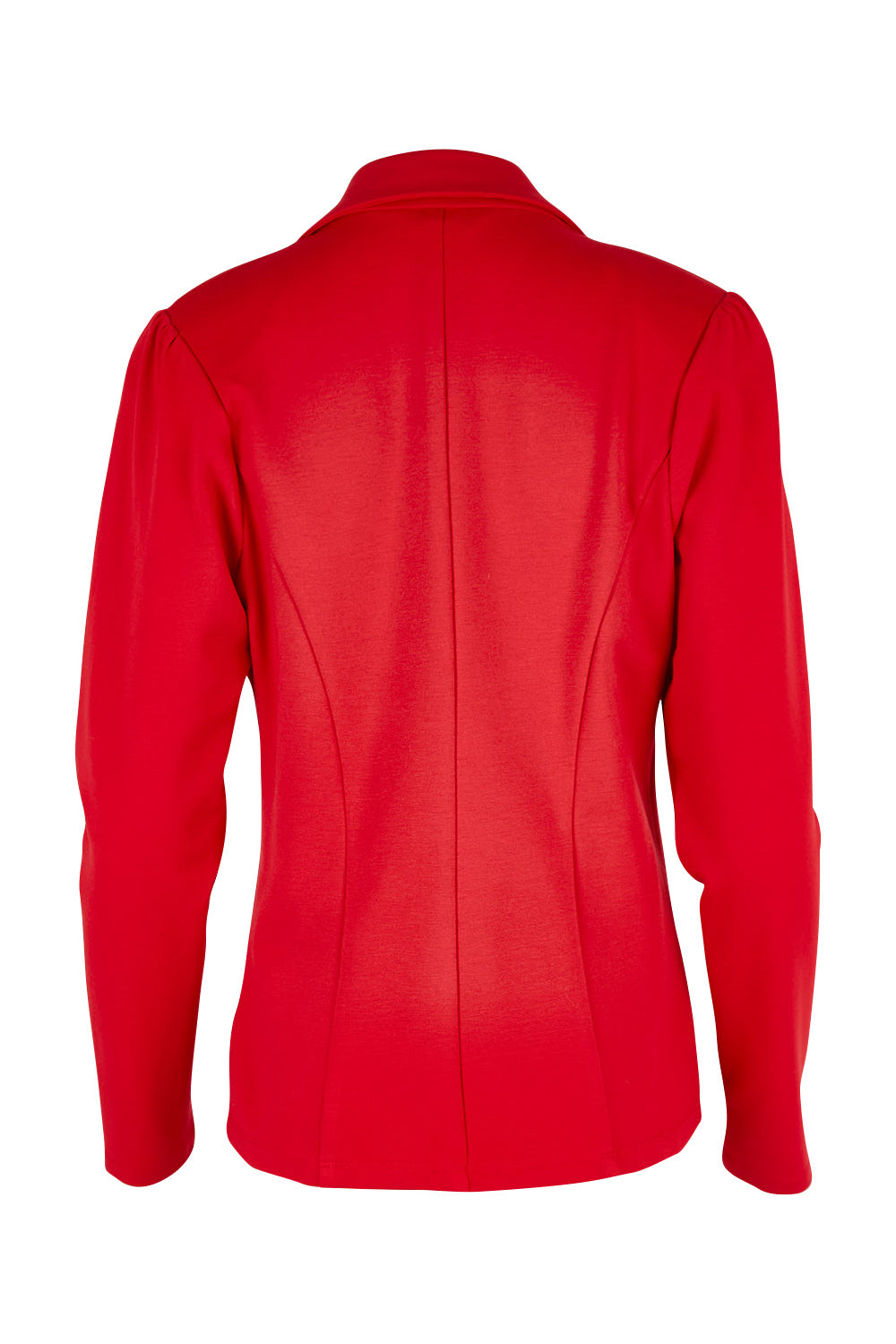 Product shot of The Ponte Blazer in colour Red (Red), from the back