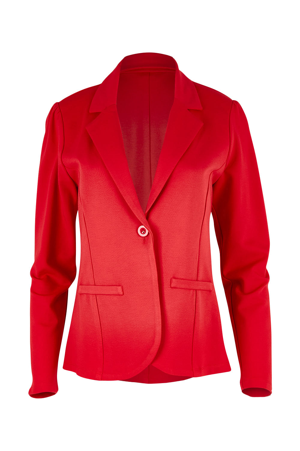 Product shot of The Ponte Blazer in colour Red (Red), from the front