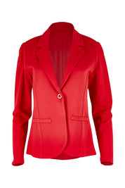 Product shot of The Ponte Blazer in colour Red (Red), from the front