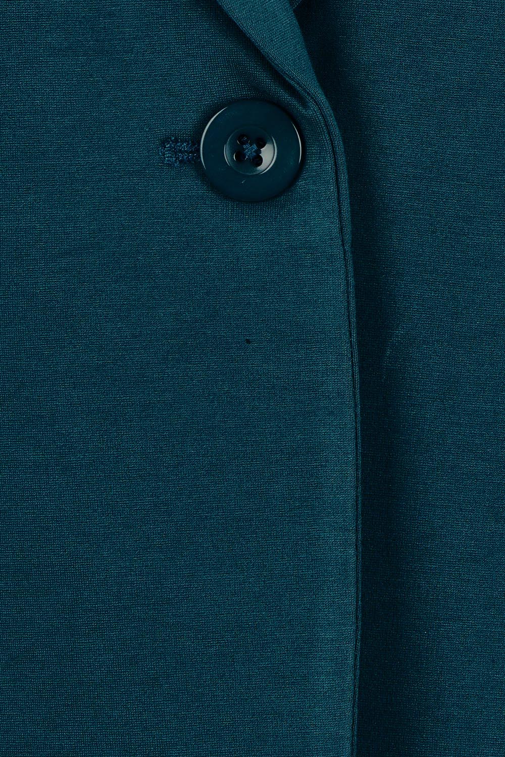 Product shot of The Ponte Blazer in colour Teal (Blue), detail