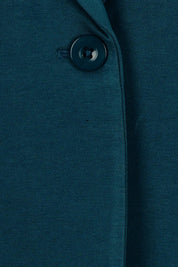Product shot of The Ponte Blazer in colour Teal (Blue), detail