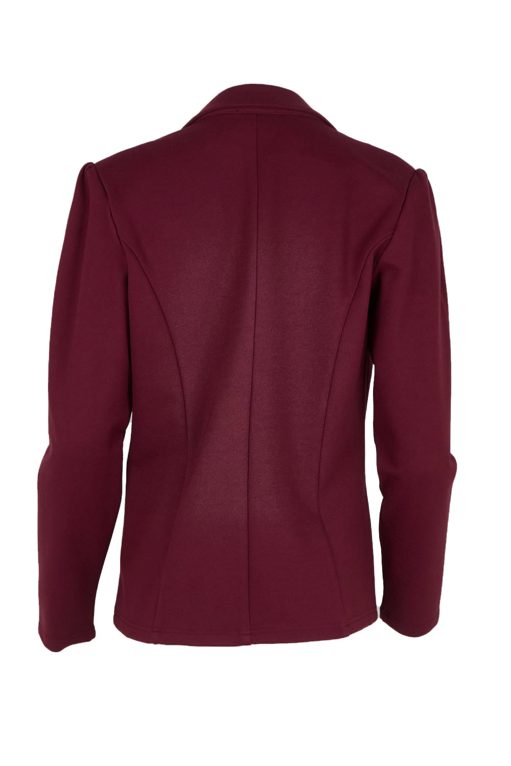 Product shot of the The Ponte Blazer – Wine in colour Wine, from the back
