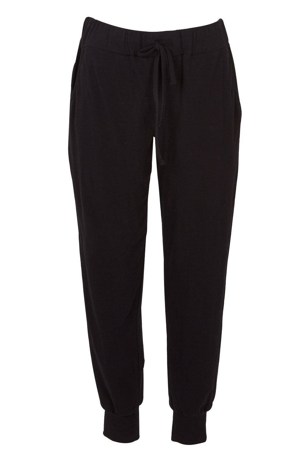 Product shot of The Basic Keeper Pant in colour Black (Black), from the front