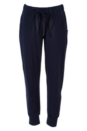 Product shot of The Basic Keeper Pant in colour Ink (Blue), from the front