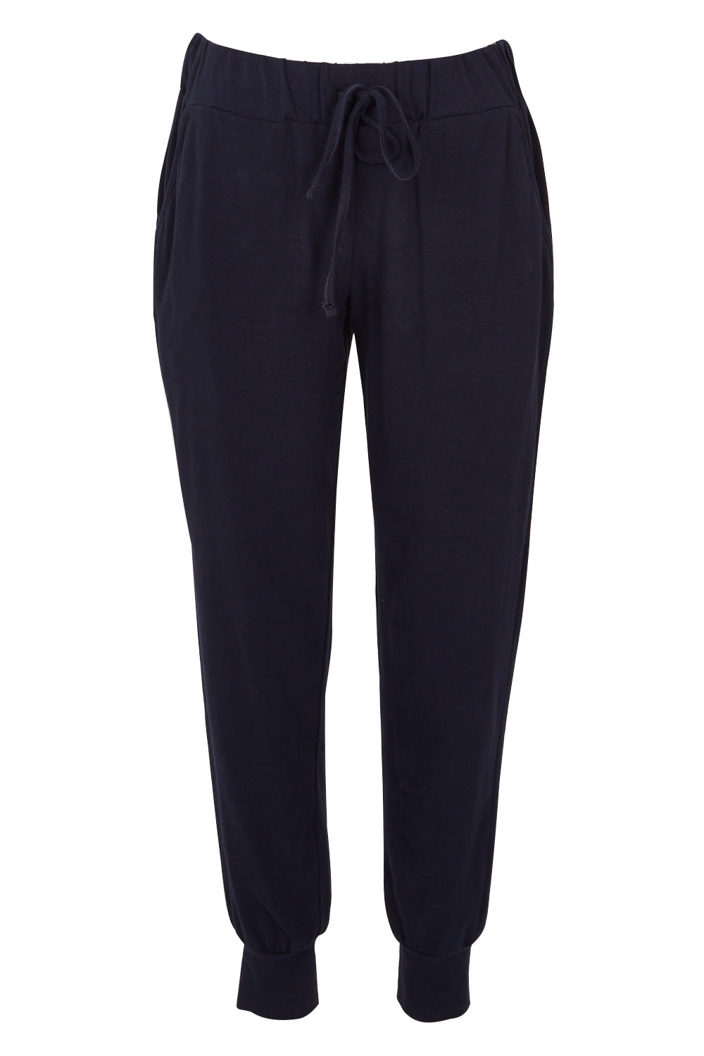 Product shot of The Basic Keeper Pant in colour Navy (Blue), from the front