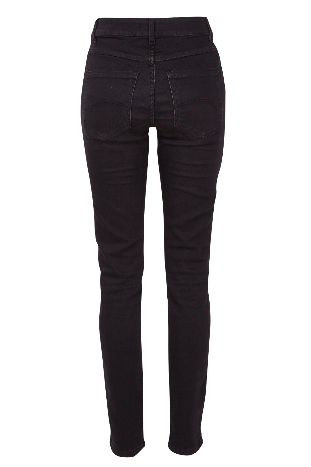 Product shot of The Slim Leg Powerstretch Jean in colour Black (Black), from the back