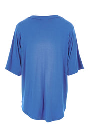 Product shot of The Stella Tee in colour Marine (Black), from the back
