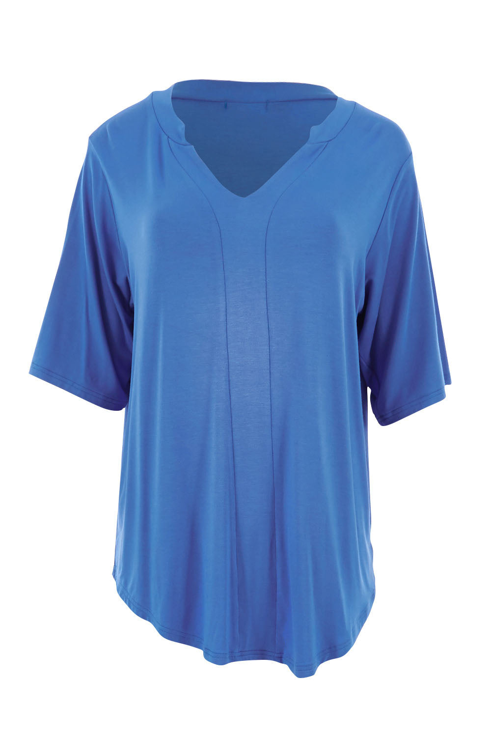 Product shot of The Stella Tee in colour Marine (Black), from the front