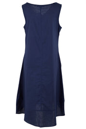 Preloved The Sleeveless Linen Dress - Navy