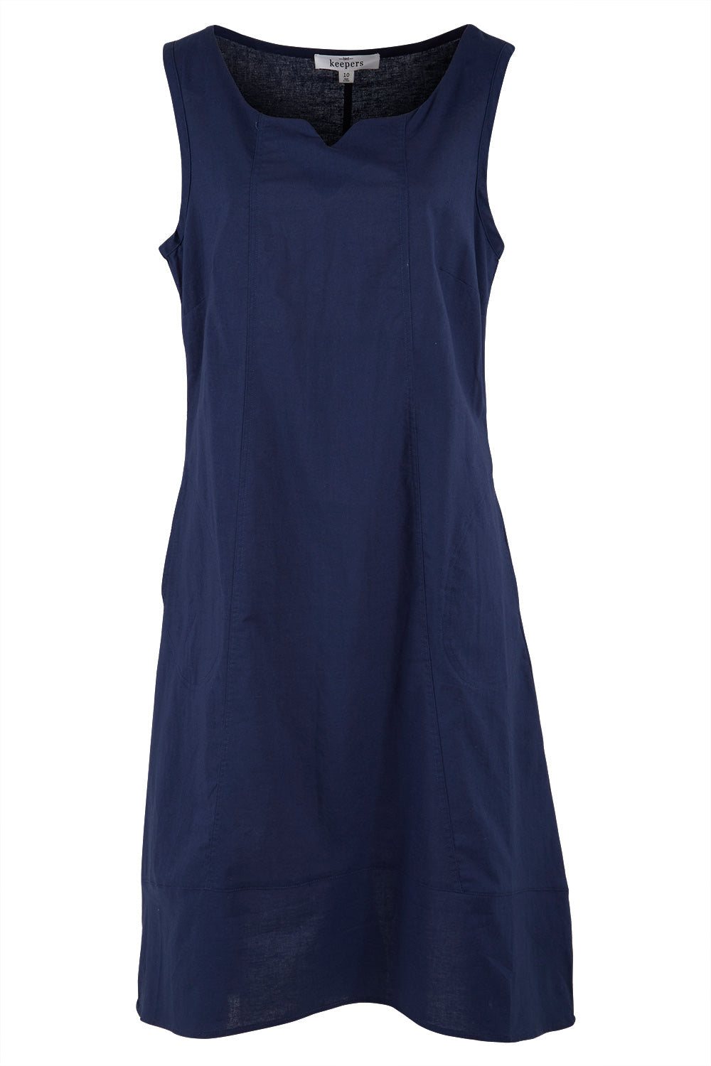 Preloved The Sleeveless Linen Dress - Navy