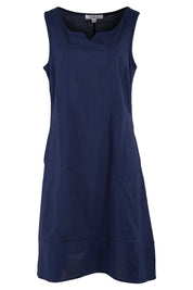 Preloved The Sleeveless Linen Dress - Navy