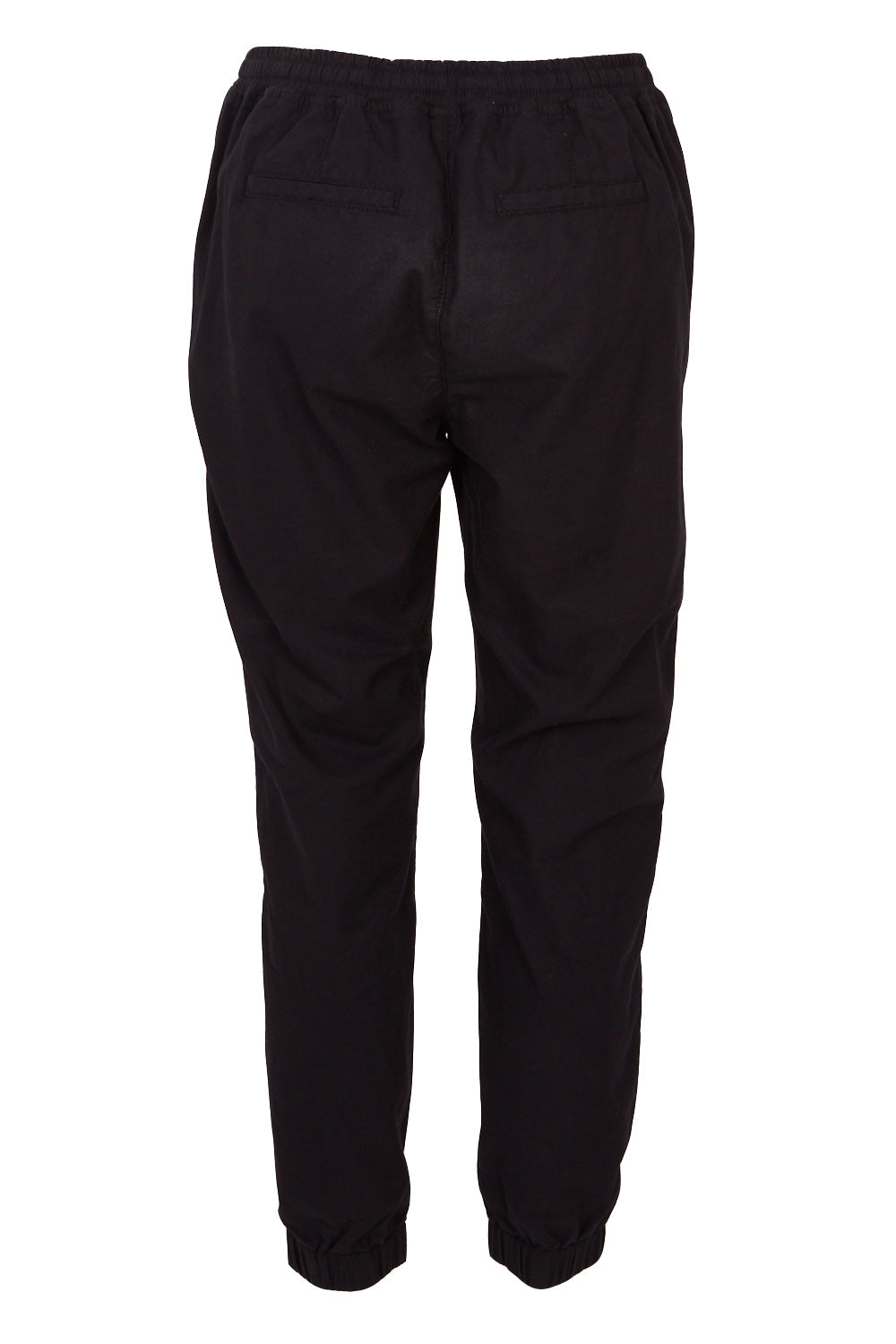 Product shot of The Weekender Pant in colour WashedBlac (Black), from the back
