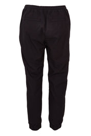 Product shot of The Weekender Pant in colour WashedBlac (Black), from the back