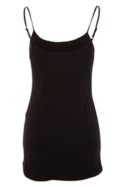 Product shot of The Shoestring Tank in colour Black (Black), from the back
