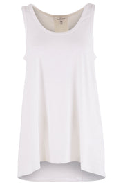 Product shot of The Pintuck Back Tank in colour OffWhite (White), from the front