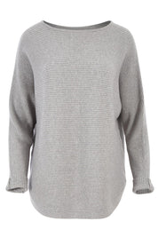 Product shot of The Daily Essential Jumper in colour Grey (Grey), from the front
