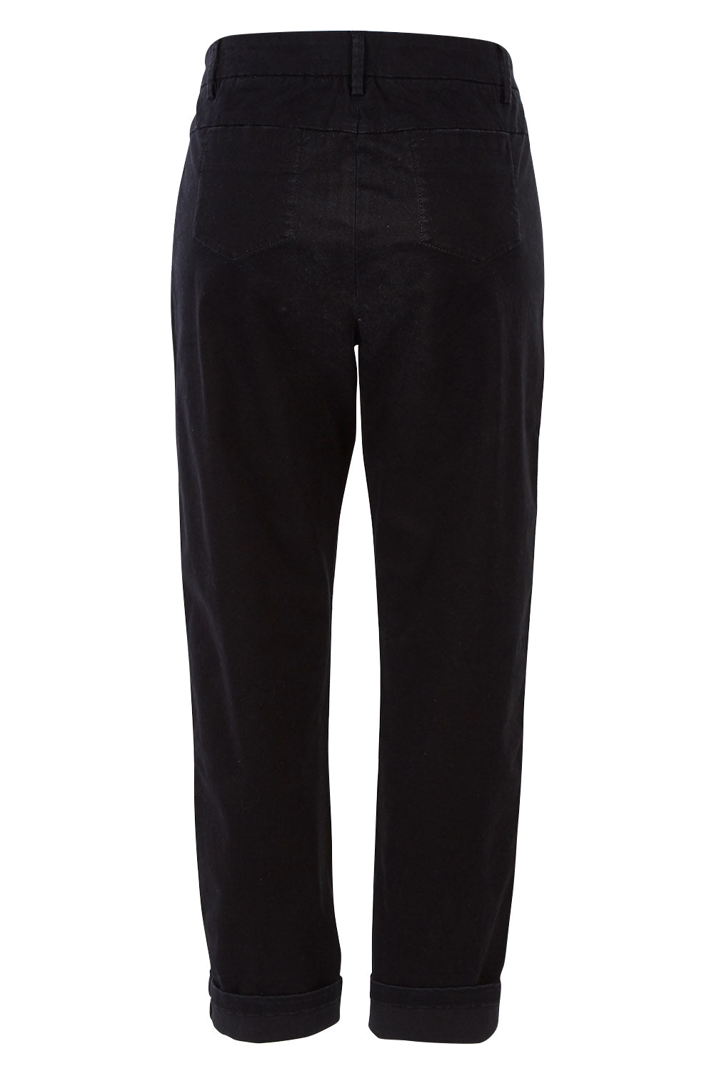 Product shot of The Essential Chino in colour Black (Black), from the back