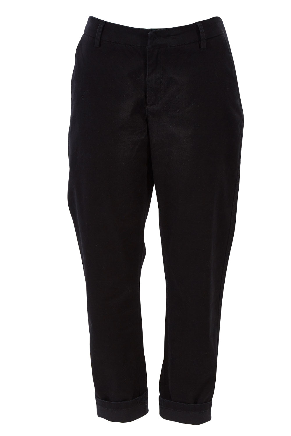 Product shot of The Essential Chino in colour Black (Black), from the front