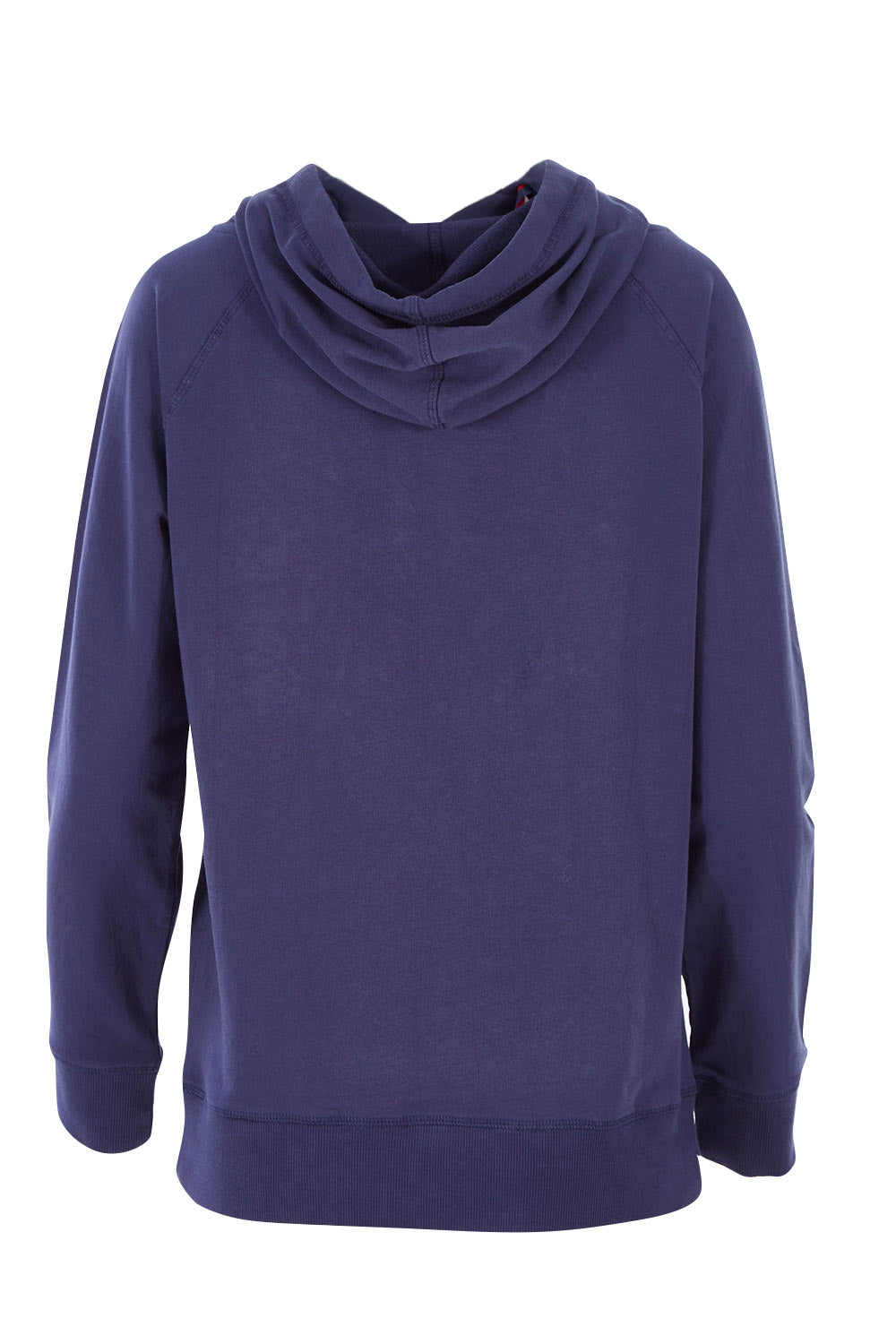 Product shot of The Tie Detail Hoody in colour FrenchBlue (Blue), from the back