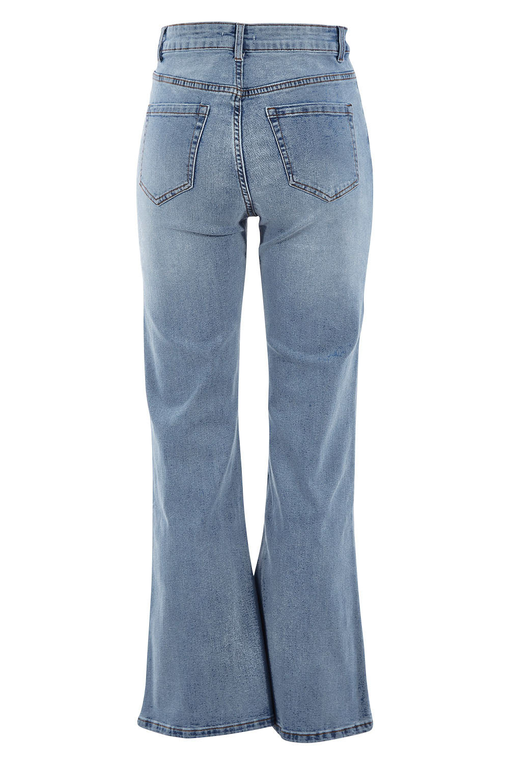 Product shot of The Bootcut Jean in colour Lightdenim (Blue), from the back