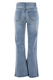 Product shot of The Bootcut Jean in colour Lightdenim (Blue), from the back
