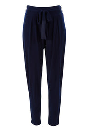 Product shot of The Comfort Pant in colour Navy (Blue), from the front