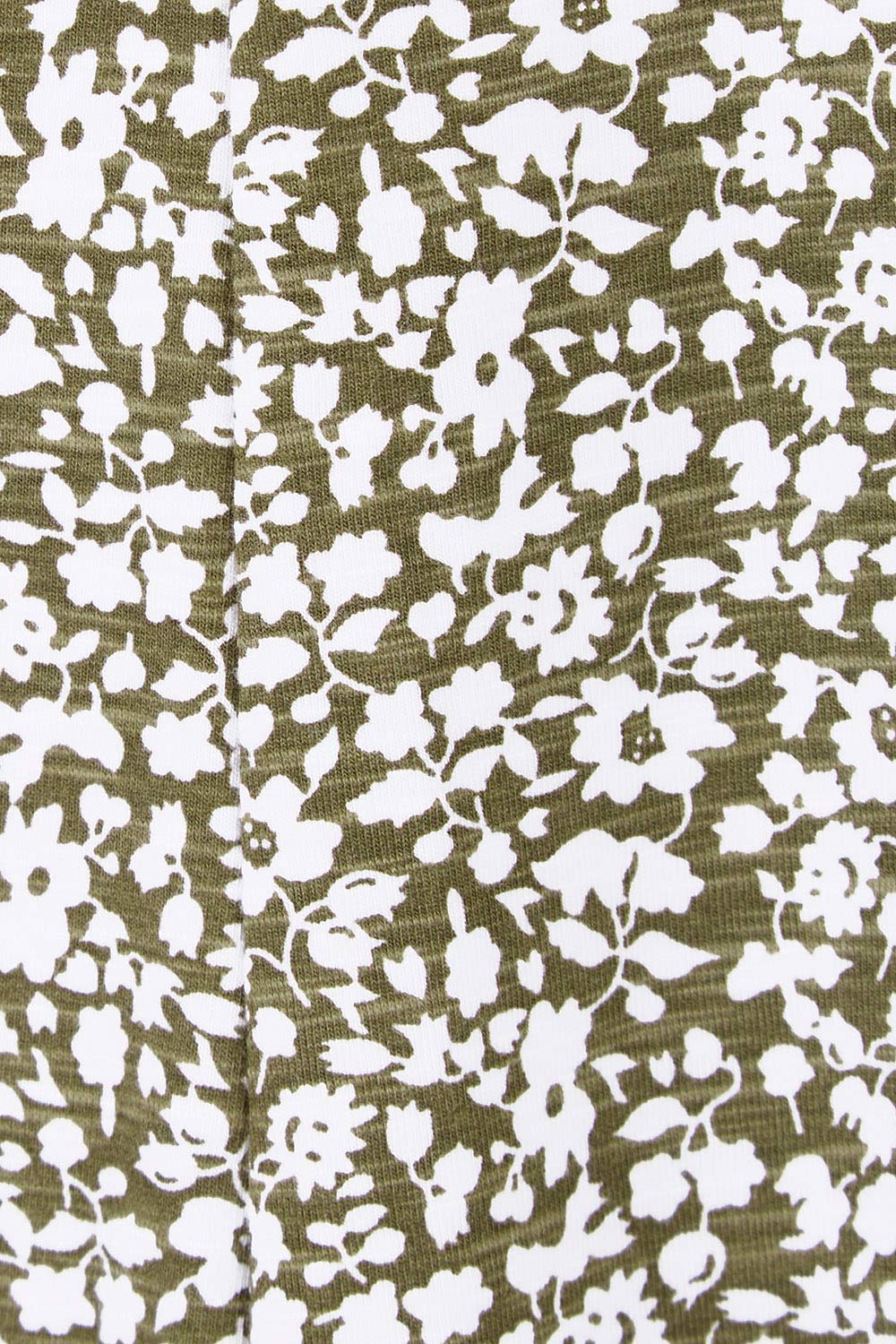 Product shot of The Uneven Hem Dress in colour Khaki (Green), detail