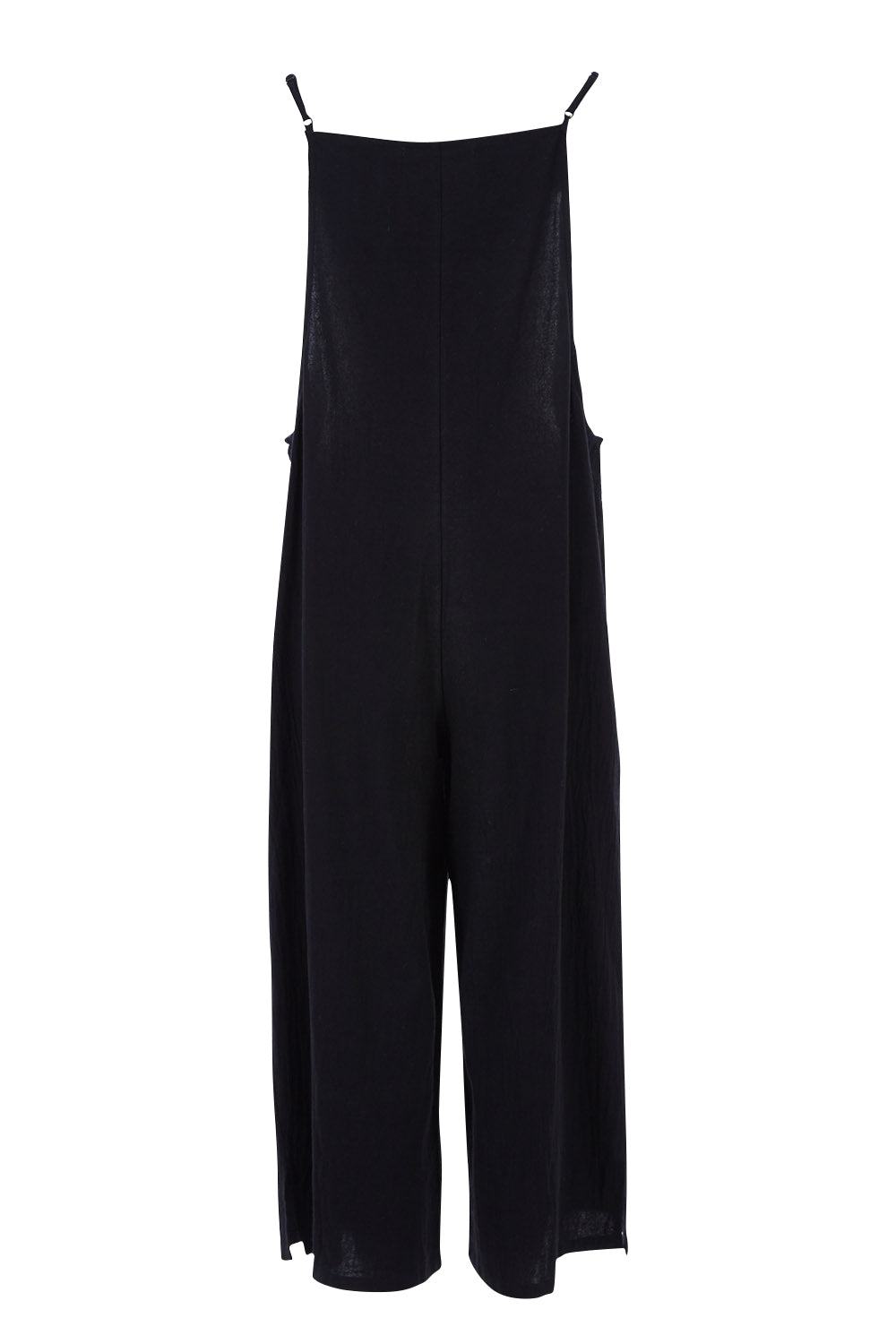 Product shot of The Easy Day Jumpsuit in colour Black (Black), from the front