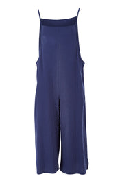 Product shot of The Easy Day Jumpsuit in colour Navy (Blue), from the front
