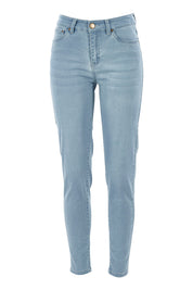 Product shot of The Mid Rise Skinny Jean in colour Lightdenim (Blue), from the front